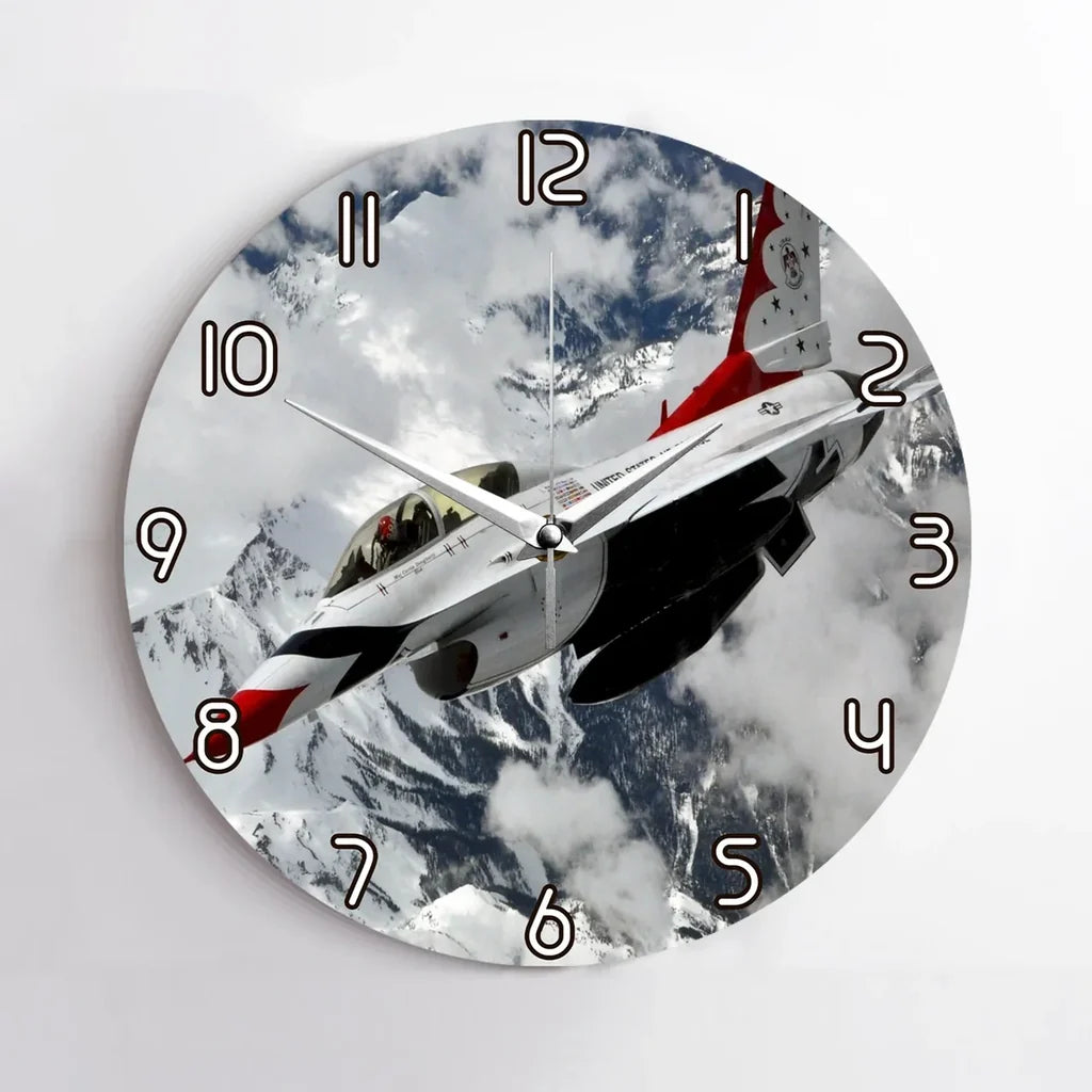 US AirForce Show Fighter Jet Wall Clock - view 2