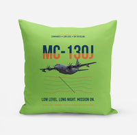 Thumbnail for MC-130J COMMANDO II design on light green pillow