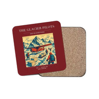 Thumbnail for The Glacier Pilots - Designed Coasters design on dark red 1-piece