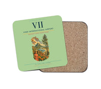 Thumbnail for Vinh International Airport (VII) design on light green 1 piece coaster