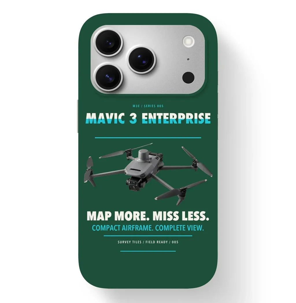 DJI Mavic 3 Enterprise Case design on dark green iphone case