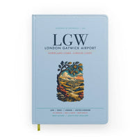 Thumbnail for London Gatwick Airport (LGW) design on light blue notebook