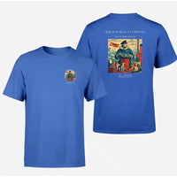 Thumbnail for VINTAGE G4204 - The Polar Sun Compass - Double-Side T-Shirt design on blue double side t shirt