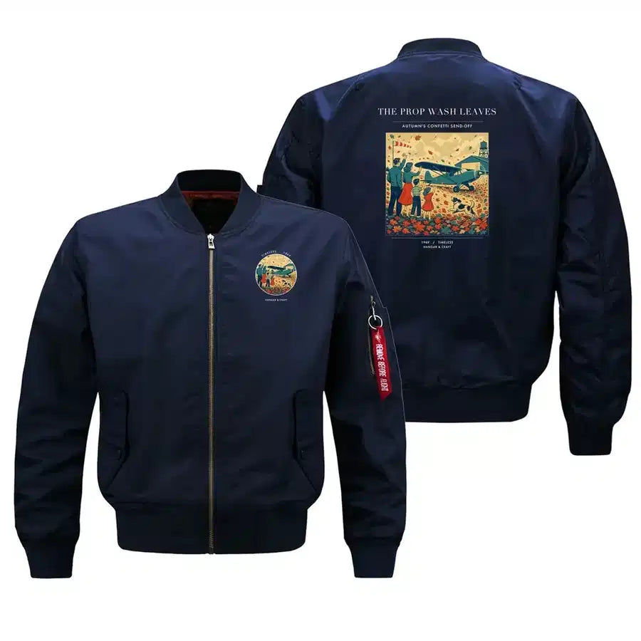 VINTAGE G4450 - The Prop Wash Leaves - Bomber Jacket design on blue