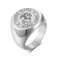 Thumbnail for Customisable Marine Corps Design 20MM Stainless Ring - view 4