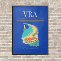 Thumbnail for Juan Gualberto Gómez Airport VRA — Varadero vertical canvas print - framed - blue background