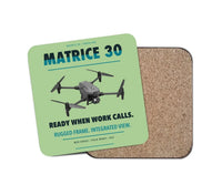 Thumbnail for DJI Matrice 30 design on light green 1 piece coaster