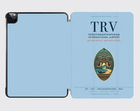 Thumbnail for Thiruvananthapuram International Airport (TRV) design on light blue ipad tablet case