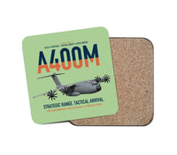 Thumbnail for Airbus A400M Atlas design on light green 1 piece coaster