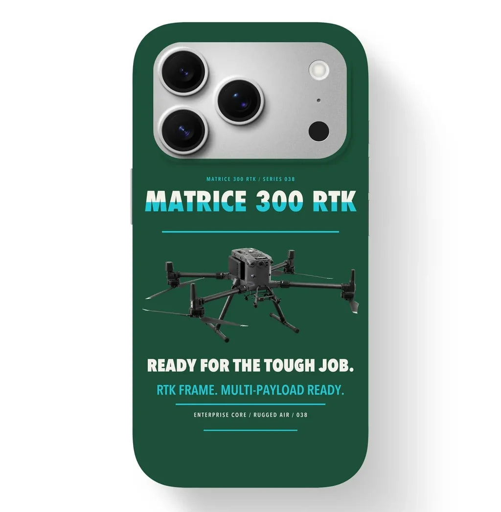 DJI Matrice 300 RTK Case design on dark green iphone case