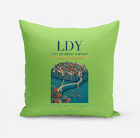 Thumbnail for City of Derry Airport (LDY) design on light green pillow