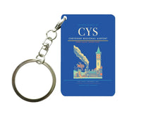 Thumbnail for Cheyenne Regional Airport (CYS) design on blue key chain