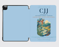 Thumbnail for Cheongju International Airport (CJJ) design on light blue ipad tablet case