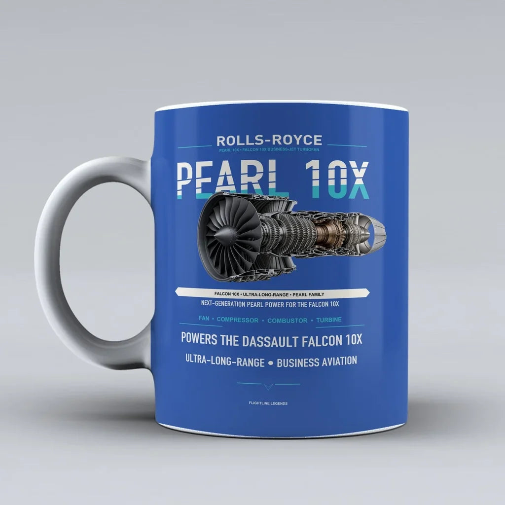 10X Mug design on blue pearl