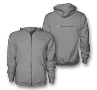 Thumbnail for Vietnam Airlines logo on gray zipped hoodie