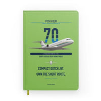 Thumbnail for Fokker 70 design on light green notebook