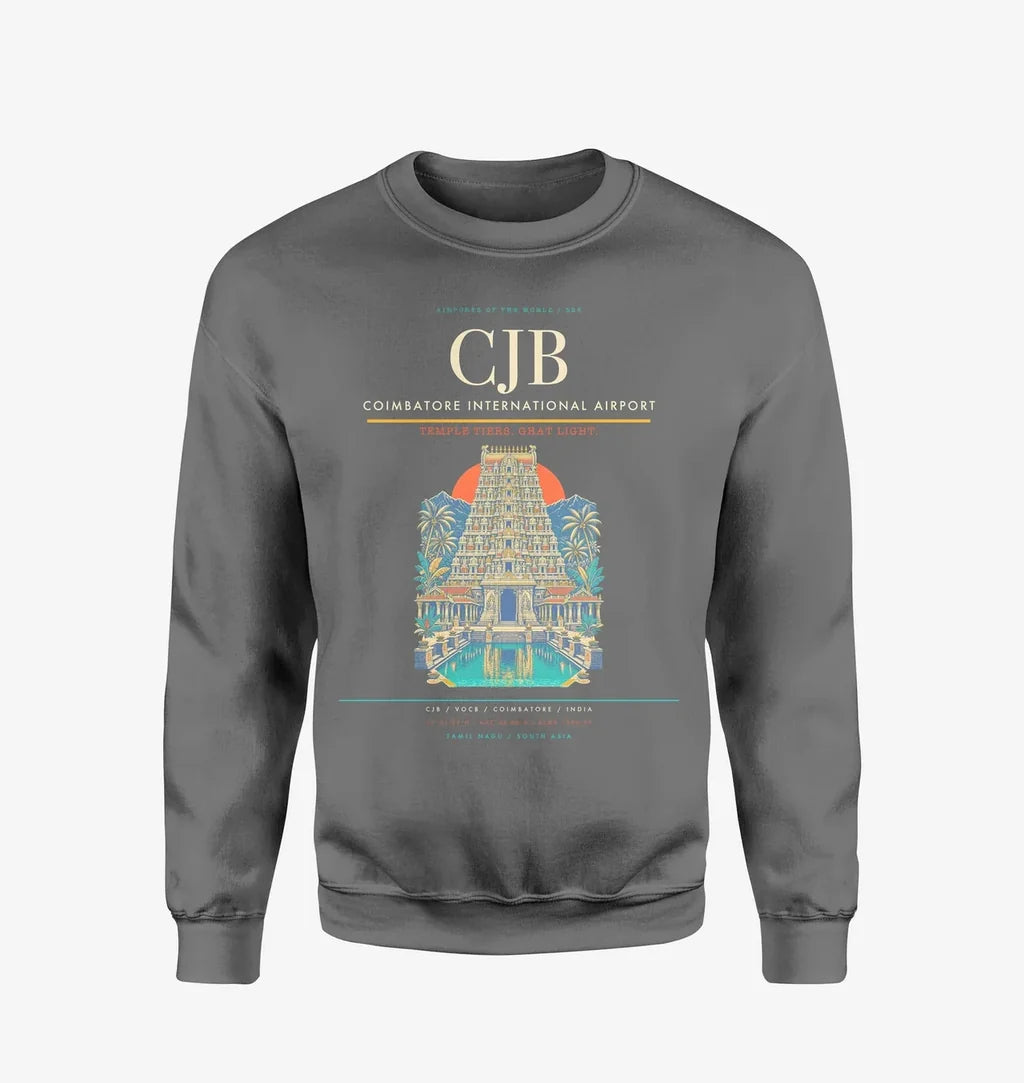 Coimbatore International Airport CJB Sweatshirt - Gray