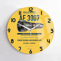 Thumbnail for AE 3007 design on yellow no frame wall clock