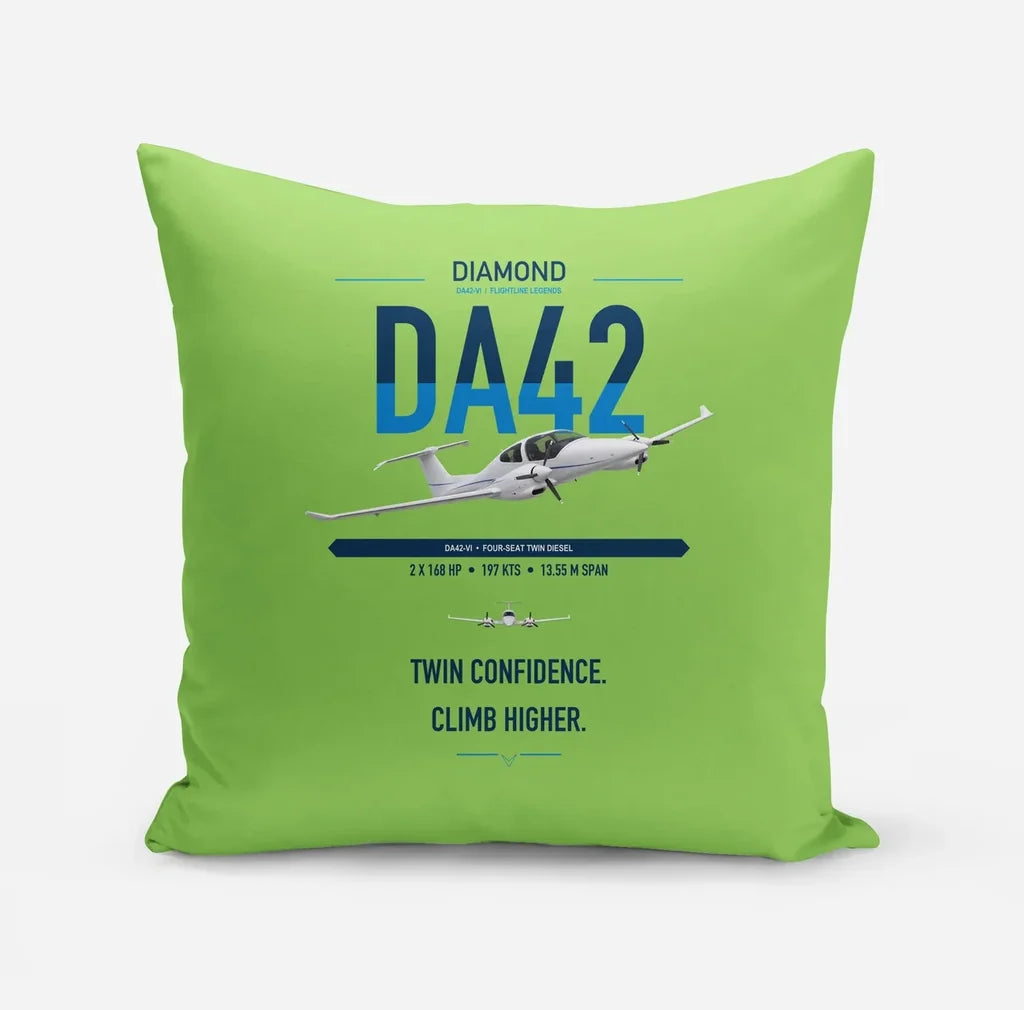 Diamond DA42-VI design on light green pillow