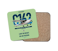 Thumbnail for Cessna 162 Skycatcher design on light green 1 piece coaster