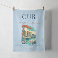 Thumbnail for Curaçao International Airport (CUR) design on light blue towel