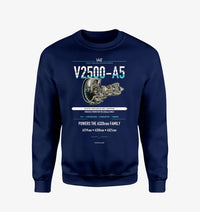 Thumbnail for V2500-A5 design on navy blue sweatshirt