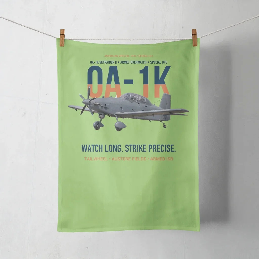 OA-1K Skyraider II Armed Overwatch design on light green towel