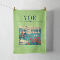 Thumbnail for Regina International Airport (YQR) design on light green towel