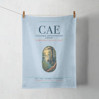 Thumbnail for Columbia Metropolitan Airport (CAE) design on light blue towel