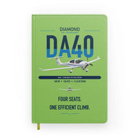 Thumbnail for Diamond DA40 design on light green notebook