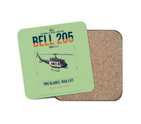 Thumbnail for Bell 205A-1++ design on light green 1 piece coaster