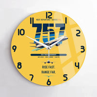 Thumbnail for Boeing 757-200 design on yellow no frame wall clock