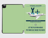 Thumbnail for Cessna Citation X+ design on light green ipad tablet case