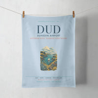 Thumbnail for Dunedin Airport (DUD) design on light blue towel