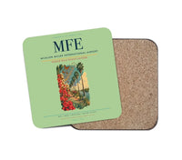Thumbnail for McAllen Miller International Airport (MFE) design on light green 1 piece coaster