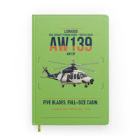 Thumbnail for Leonardo AW139 design on light green notebook