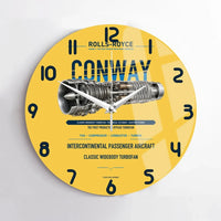 Thumbnail for CONWAY design on yellow no frame wall clock