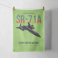 Thumbnail for SR-71A Blackbird design on light green towel