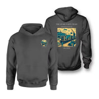 Thumbnail for VINTAGE G4527 - The Spare Parts Train - Double-Side Hoodie design on darkgray double side