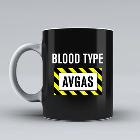 Blood Type AVGAS Ceramic White Mugs