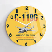 Thumbnail for C-119G Flying Boxcar design on yellow no frame wall clock