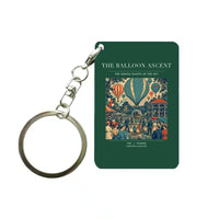 Thumbnail for VINTAGE G4011 - The Balloon Ascent - Designed Key Chain design on darkgreen