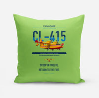 Thumbnail for Canadair CL-415 design on light green pillow