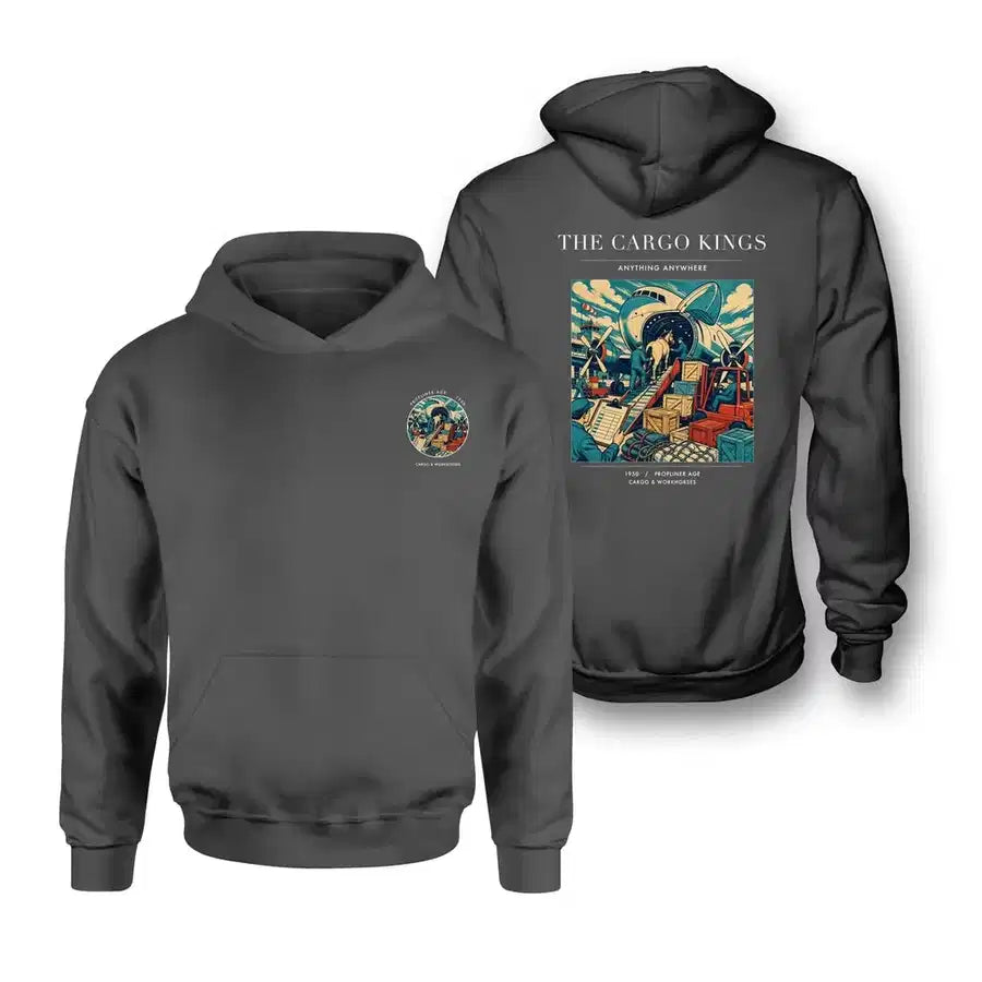 VINTAGE G4085 - The Cargo Kings - Double-Side Hoodie design on darkgray double side