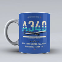 Thumbnail for A340-600 Mug design on blue airbus