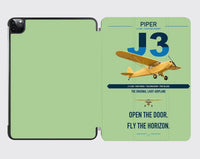 Thumbnail for Piper J-3 Cub design on light green ipad tablet case
