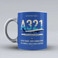 Thumbnail for A321XLR Mug design on blue airbus