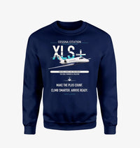 Thumbnail for Cessna Citation XLSPlus design on navy blue sweatshirt