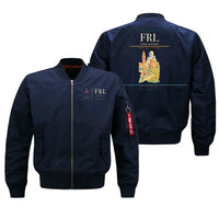 Thumbnail for Forlì Airport (FRL) design on blue bomber jacket