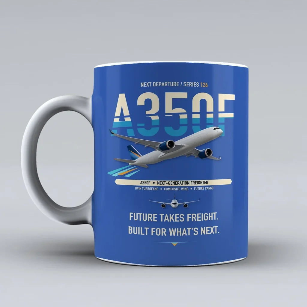 A350F Mug design on blue airbus